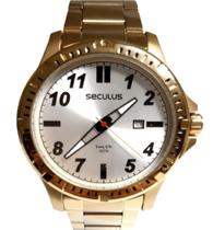Relogio Masculino Dourado Seculus 20900Gpsvda1