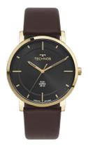 Relogio Masculino dourado slim vidro safira pulseira de couro marrom classico social a prova dagua GL32AZ/0P Relogio Masculino dourado slim vidro safira pulseira de couro marrom classico social a prova dagua GL32AZ/0P