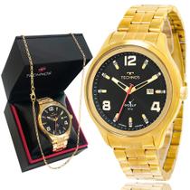 Relógio Masculino Dourado Technos Original 1 Ano De Garantia