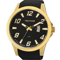 Relógio masculino dourado technos original 2115kqa/8p Relógio masculino dourado technos original 2115kqa/8p