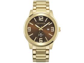 Relogio masculino dourado technos original 2115mwv/1m