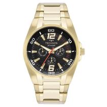 Relógio masculino dourado technos original 6p79bv/1p