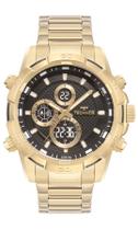 Relógio masculino dourado technos original bj4060ab/1p