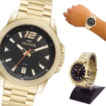 Relógio Masculino Dourado Technos Racer Analógico a Prova D'água Redondo 2415DO/1P Relógio Masculino Dourado Technos Racer Analógico a Prova D'água Redondo 2415DO/1P