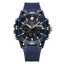 Relógio masculino Dual display Esportivo Resistente à água 5atm - Azul
