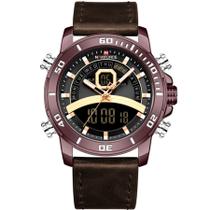 Relógio Masculino Duplo Display Multifunção Casual A Prova Dagua Relógio Masculino Duplo Display Multifunção Casual A Prova Dagua
