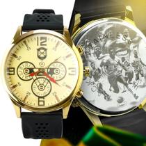 Relógio Masculino edição limitada personalizado dourado