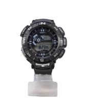 Relógio Masculino Esportivo Digital À Prova De Água 3 ATM Luz Metal Borracha Preto com Azul Quartz Cores Modelo Rocket R-7593 com caixa