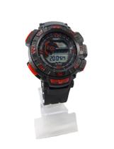 Relógio Masculino Esportivo Digital À Prova De Água 3 ATM Luz Metal Borracha Vermelha Quartz Cores Modelo Rocket R-7593 com caixa