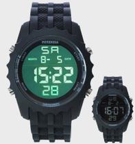 Relógio Masculino Esportivo Militar Digital Luz Led Silicone Ajustável Potenzia Alarme Cronômetro Resistente àgua