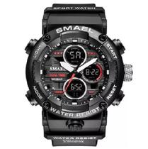 Relógio Masculino Esportivo Militar Smael 8038 Black White