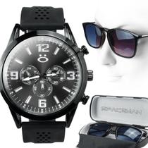 Relógio Masculino Esportivo Minimalista Urbano + Óculos de Sol Original - Presente Tendência Homem