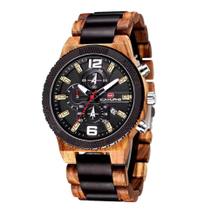 Relógio Masculino Esportivo Modelo Madeira Multi Funcional Relógio Masculino Esportivo Modelo Madeira Multi Funcional
