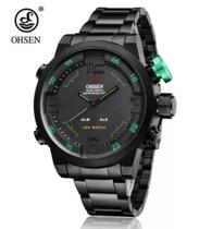 Relógio Masculino Esportivo Ohsen Duplo Dial Led Grande Aço Relógio Masculino Esportivo Ohsen Duplo Dial Led Grande Aço