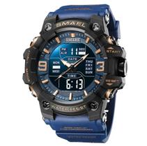 Relógio Masculino Estilo Militar Smael 8049 Azul