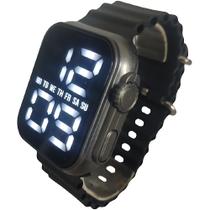 Relogio Masculino Feminino Led Preto Digital Silicone 2025