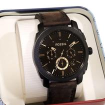 Relógio Masculino Fossil Analóigo Social Couro Marrom FFS4656/Z Relógio Masculino Fossil Analóigo Social Couro Marrom FFS4656/Z