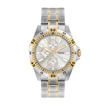 Relógio Masculino Fossil Garrett Multifuncional em Aço Inoxidável Bicolor (Modelo: FS6148)