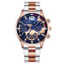 Relógio Masculino Geneva Pulso Quartz Prata Aço