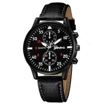 Relógio Masculino Genova Quartzo Mostrador Preto Moda Moderno Relógio Masculino Genova Quartzo Mostrador Preto Moda Moderno