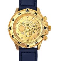 Relógio Masculino Golden Plus A Prova dAgua PLJ