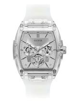 Relógio masculino GUESS GW0203G1 de quartzo de aço inoxidável de 50 m com pulseira de PU