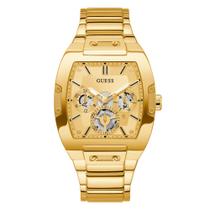 Relógio Masculino Guess Multifunção Quadrado Dourado