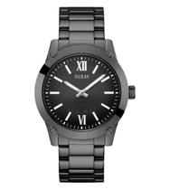 Relógio masculino GUESS preto com pulseira preta, estojo de 44 mm