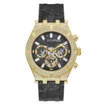 Relógio masculino GUESS Sport Crystal Multifuncional 44 mm preto