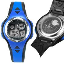 Relógio masculino Infantil Digital Azul Pulseira silicone Resistente