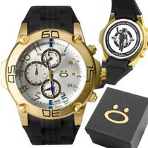 Relogio Masculino Inox Aço Dourado Banhado + Caixa Premium preto ponteiro presente robusto social original autentico