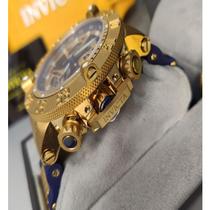 Relógio Masculino Invcta Subaqua 18527 Azul e Dourado a Prova D'água 100% Original