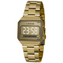 Relógio Masculino Lince Digital Espelhado Mdg4644L Dourado