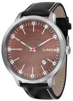 Relógio masculino lince pulseira de couro marrom mrc435os m2pb Relógio masculino lince pulseira de couro marrom mrc435os m2pb