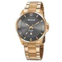 Relógio Masculino Long Life Seculus Dourado 20806GPSVDA2