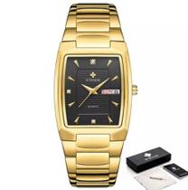 Relógio Masculino Luxo Aço Inoxidável Calendário Analógico Relógio Masculino Luxo Aço Inoxidável Calendário Analógico