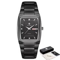 Relógio Masculino Luxo Aço Inoxidável Calendário Analógico - WWoor
