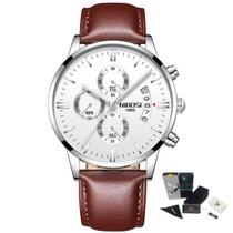 Relógio Masculino Luxo Couro Analógico Nibosi 2309 Relógio Masculino Luxo Couro Analógico Nibosi 2309
