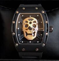 Relógio Masculino Luxo Quartz Caveira Estilo Richard Mille Aço Inoxidável Premium Relógio Masculino Luxo Quartz Caveira Estilo Richard Mille Aço Inoxidável Premium