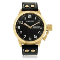 Relógio Masculino Magnum Analógico Couro Preto MA32756U