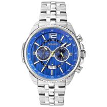Relógio Masculino Magnum MA32229F Cronógrafo Aço Azul 45mm