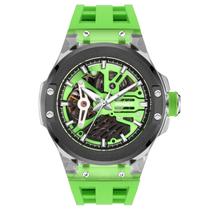 Relógio Masculino MINBER Skeleton Automático 46mm - À Prova D'Água 3ATM