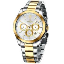 Relógio Masculino Moda Casual Aço Inoxidável Impermeável Luminoso - REWARD