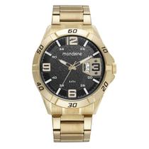 Relógio Masculino Mondaine Casual Calendário Dourado