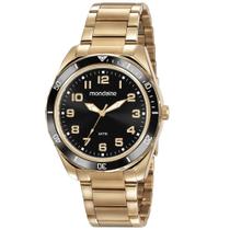 Relógio Masculino Mondaine Dourado A Prova D'água 50 Metros 53768GPMVDE2