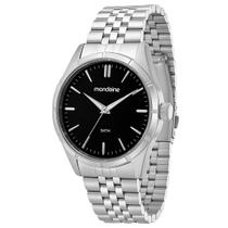 Relógio Masculino Mondaine Prata Aço Mostrador Preto Original Resistente à Água 32567G0MVNE2 Relógio Masculino Mondaine Prata Aço Mostrador Preto Original Resistente à Água 32567G0MVNE2