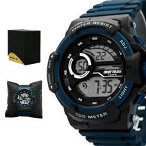 Relogio Masculino Mormaii Digital Analogico Azul Resina Cronografo Original Resistente a Agua 1 Ano de Garantia MO3660AF8A