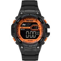 Relógio Masculino Mormaii Wave Preto Laranja Digital Sport À Prova D'água 10ATM 100m MO3480AC/8L