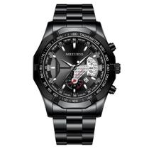 Relógio Masculino Mreurio 46mm Aço Inox Quartz