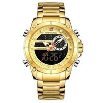 Relógio Masculino Naviforce 9163 Dourado 48mm